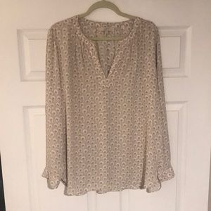 LOFT Peacock Feather Blouse 🧡